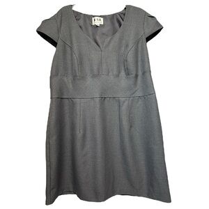 Karin Stevens Gray Cap Sleeve Sheath Dress